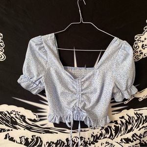 Shein Drawstring Shirred Back Puff